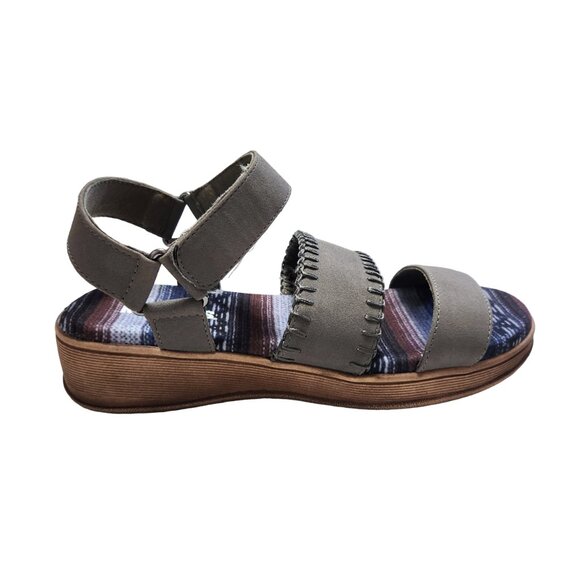 Muk Luks Gray and Brown Sandals - Picture 1 of 11